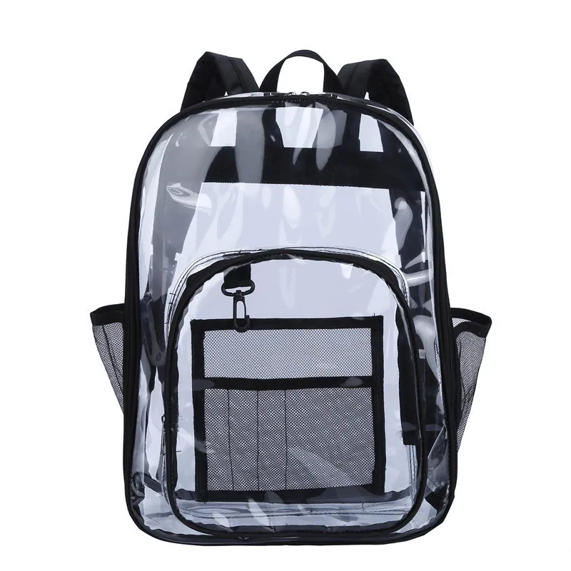 Large Capacity Waterproof Transparent PVC Backpack - Stylish Neutral Design