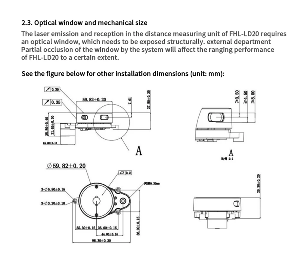 LiDAR Triangulation Radar D200 Scanner LD14P for Autonomous Navigation Hazard Ob
