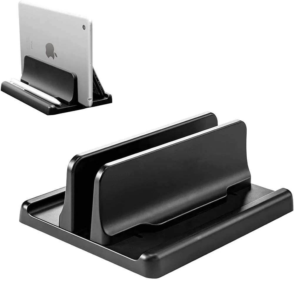 do duplo-entalhe ajustável desktop notebook dock space-saving