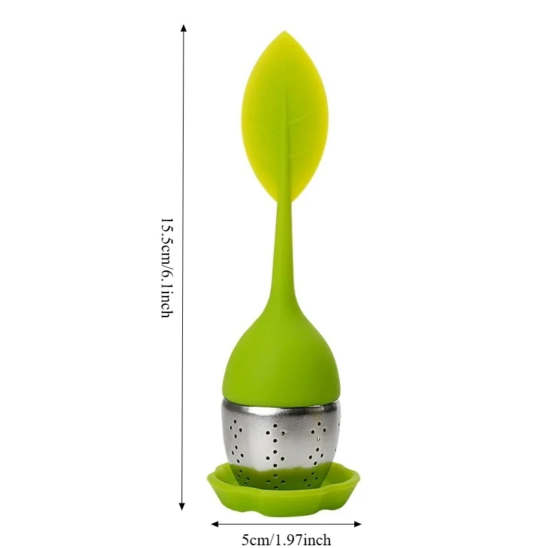 Cute Silicone Tea Infuser - High Temp Stainless Steel Core Adorable Reusable Strainer for Loose Leaf Tea Kitchen Must-Have