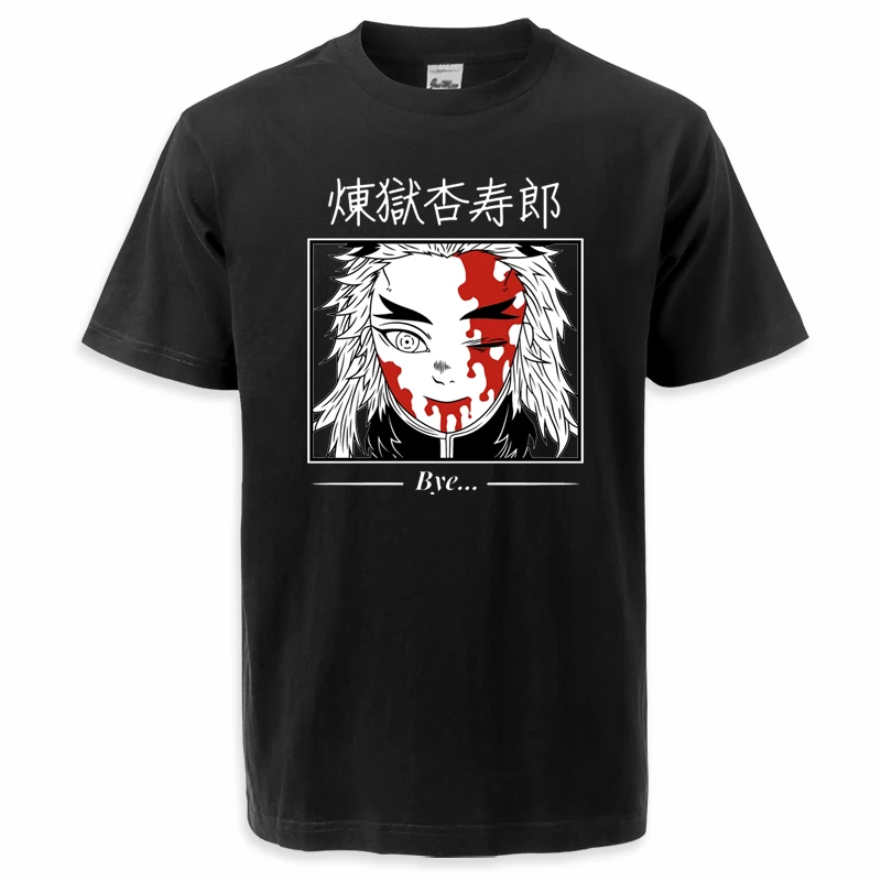 

Demon Slayer T-shirt 100% Cotton Short Sleeve Tops Anime Print T-Shirt Rengoku Kyoujurou Nezuko Ninja Short Harajuku Tops