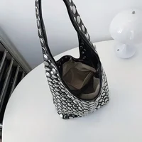 Designer Geometric Shoulder Bag For Women Top Brand Handbag Luxury Shiny Rivet Handmade Evening Clutch Bag Fashion Party Purse 2