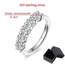 Exquisite White Gold D - Color Moissanite Ring with 1.5CT Gemstone & 925 Silver Band - 8 (Moissanite with GRA)