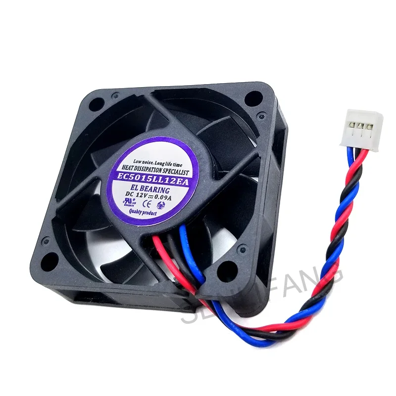 

For EVERCOOL EC5015LL12EA DC12V 0.09A 50*15MM Cooling Fan 5CM