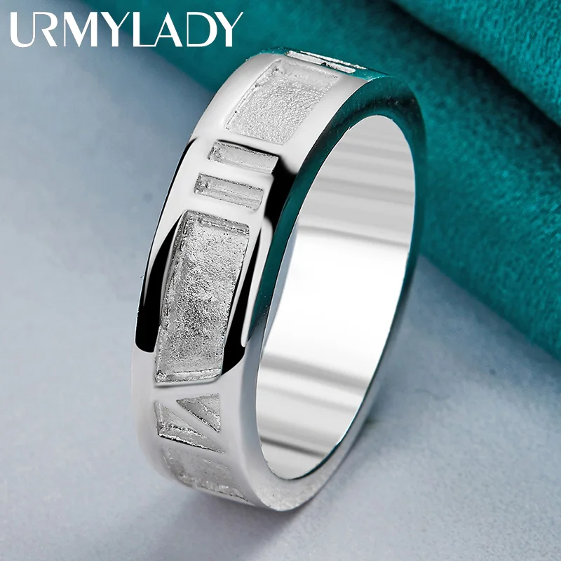 Urpwady 925 فضة الجوف جولة الأرقام الرومانية الدائ...