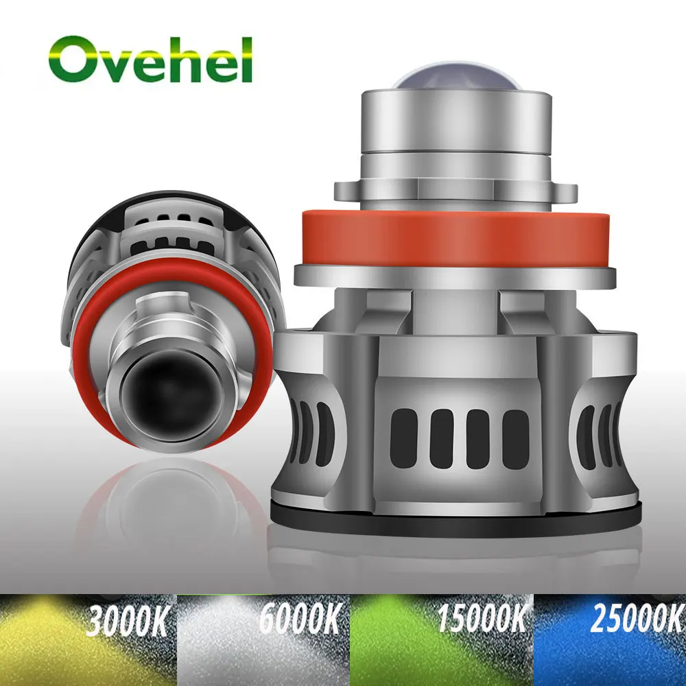 Автомобильные светодиодсветодиодный Противотуманные фары OVEHEL Canbus H8 H9 H7 H11 9005 HB3 9006 HB4 6000K 3000K 8000K Автомобильные противотуманные фары Дневные ходовые огни 80 Вт 12 В