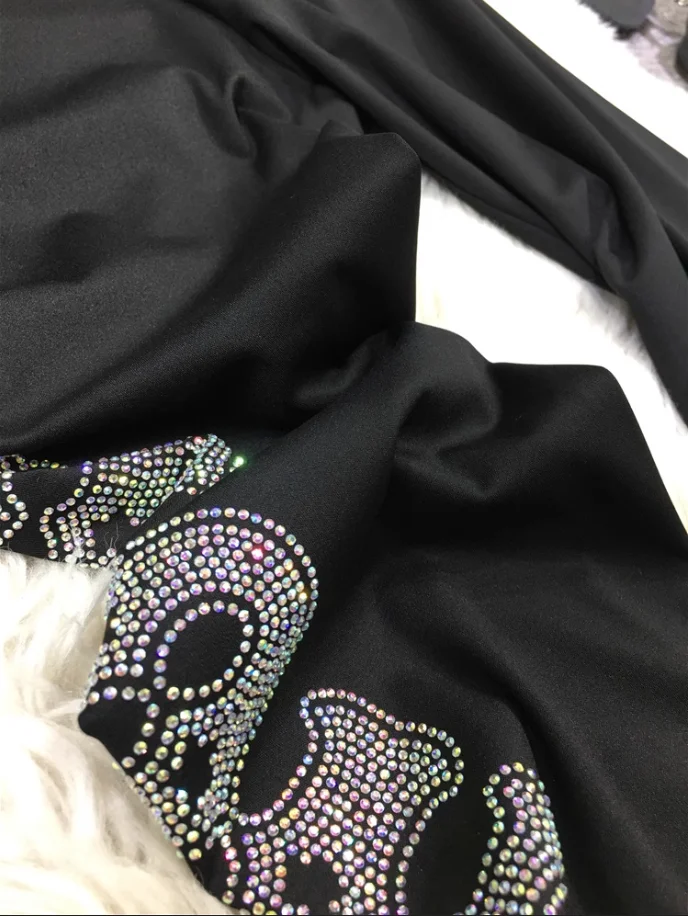 Blingbling Letters Hot Drill Women Bottoming Pants All-match High Waist Shark Pants Out Wear Trendy Black Pencil Legghings