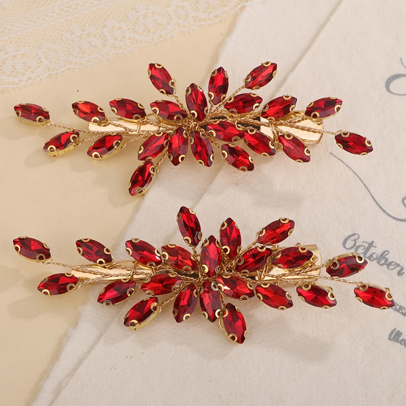 Fiori Capelli Forcine Per Capelli Da Damigella D'onore In Cristallo / Accessori Per Capelli Da Sposa Personalizzati - Italia Ciappo Capelli Fiore