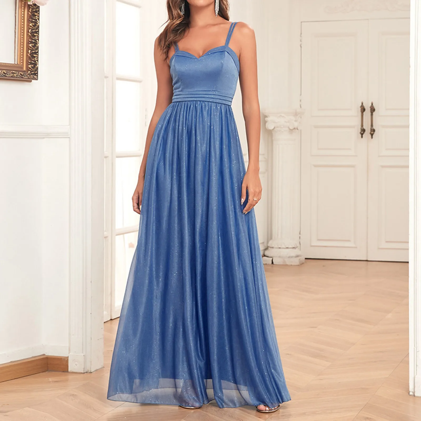 

Женское сексуальное платье с блестками, облегающее платье с V-образным вырезом и рюшами на тонких бретелях, коктейльное платье, женское короткое вечернее платье для ночного клуба