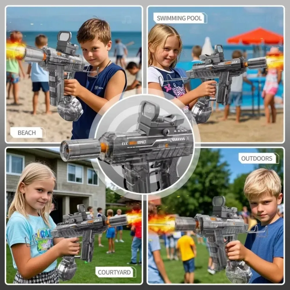 Automatische uzi waterpistool met verlichte led geluiddemper_voghion.com