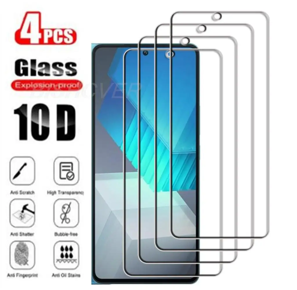 

4Pcs Tempered Glass FOR Vivo iQOO Neo 7 5G 6.78"iQOONeo7 SE Neo7 Racing V2232A V2231A Screen Protector Protective Glass Film 9H