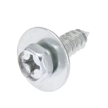  10Pcs Car Fender Screw Galvanized Silver Metal Rivet Body Interior Trim Panel Hex Bolts Fastener Rivets 