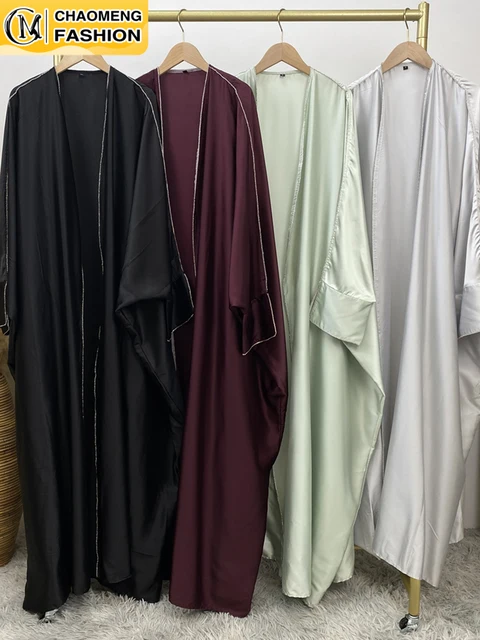 Abaya-Robe de luxe pour femmes musulmanes, kimono avec diamants, kaftan turc, caftan marocain, ramadan, kebaya ouvert, dubaï