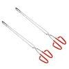 2 Pcs Grabbers Trash Can Stainless Steel Picker Clamps Camping Garbage Tool Litter Red Trashing Pliers 1