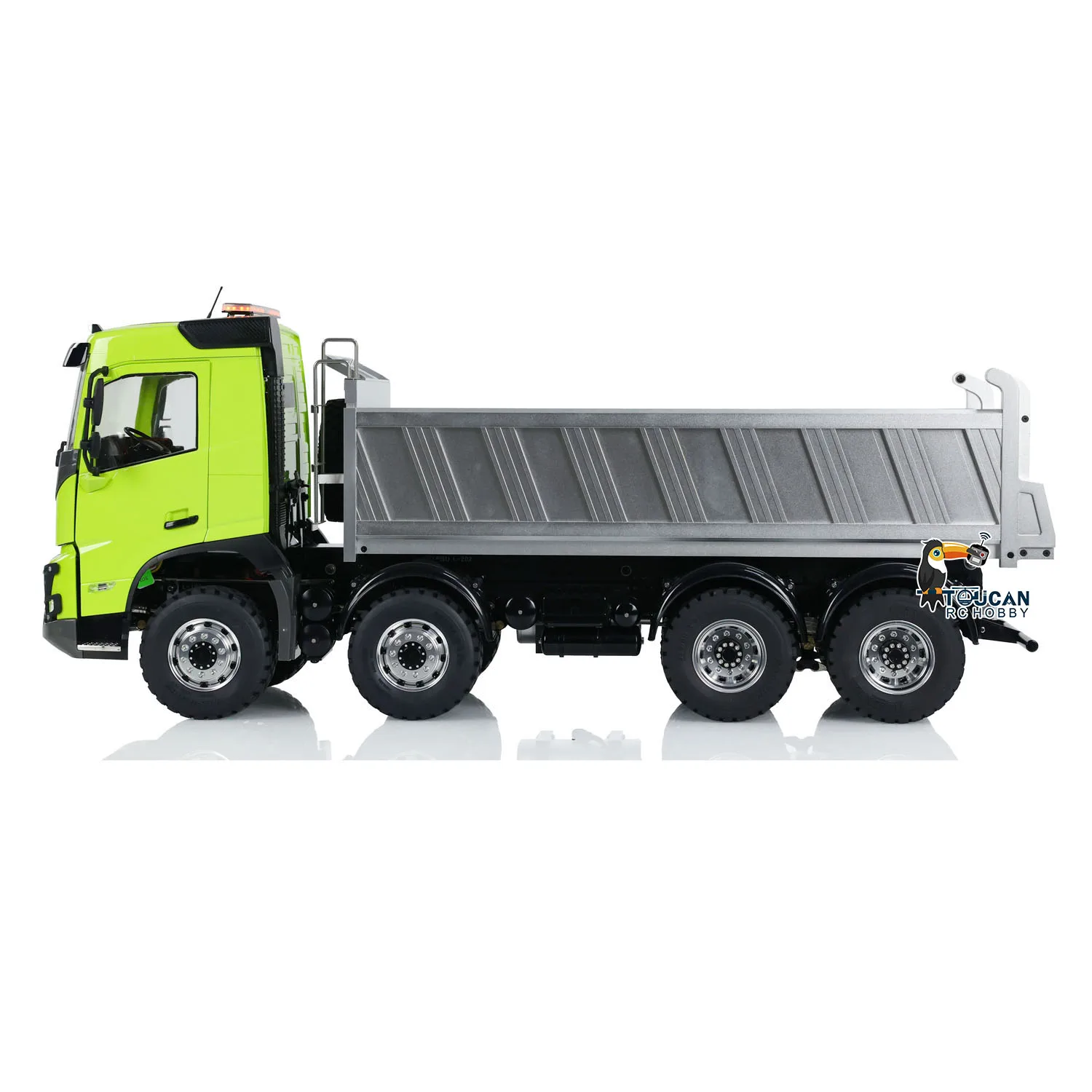 RTR LESU 1/14 Scale RC Hydraulic Dump Truck Model FMX Cabin 8X8 Metal Chassis Dumper with Lights Sounds Battery Toy THZH1960 2
