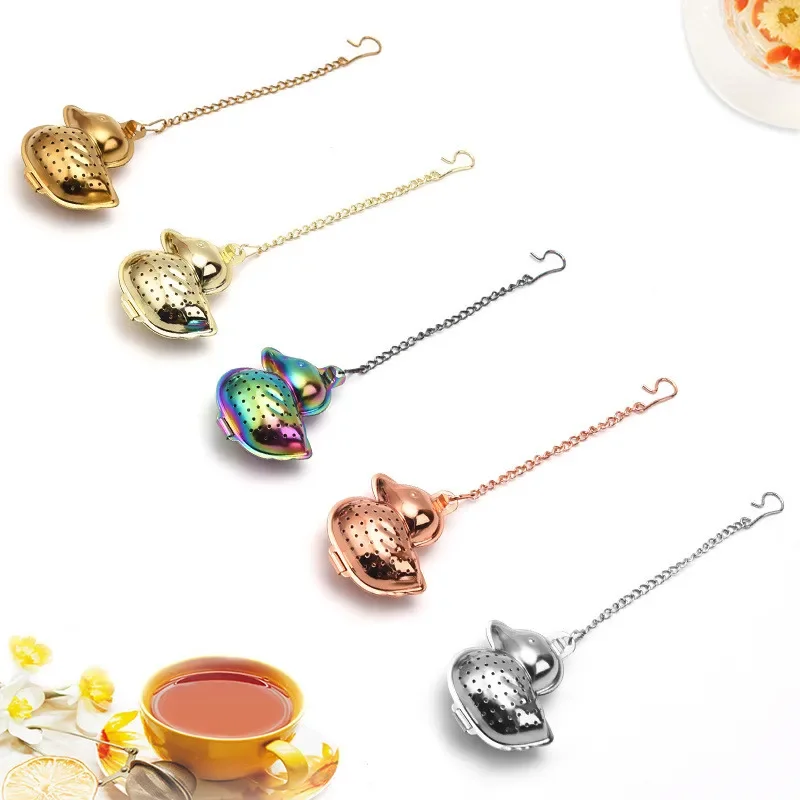 Little Duck Shape Hangable Tea Infuser Mesh Filter Strainer For Loose Tea Leaf Spice Stainless Steel Home Kitchen Accessories