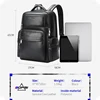 BOPAI Luxury Leather Backpack Men Genuine Leather Backpack Fashion Business Travel Cowhide Bag Casual Leather Laptop Backpack 6