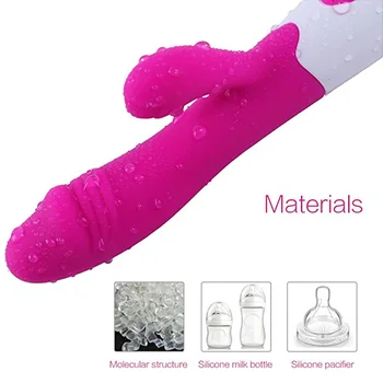 G-Spot Rabbit Dildo Vibrator For Women 30 Speeds Vibrating Sex Toys Clitoris Massage Vagina G-Spot Stimulator Female Masturbator 6