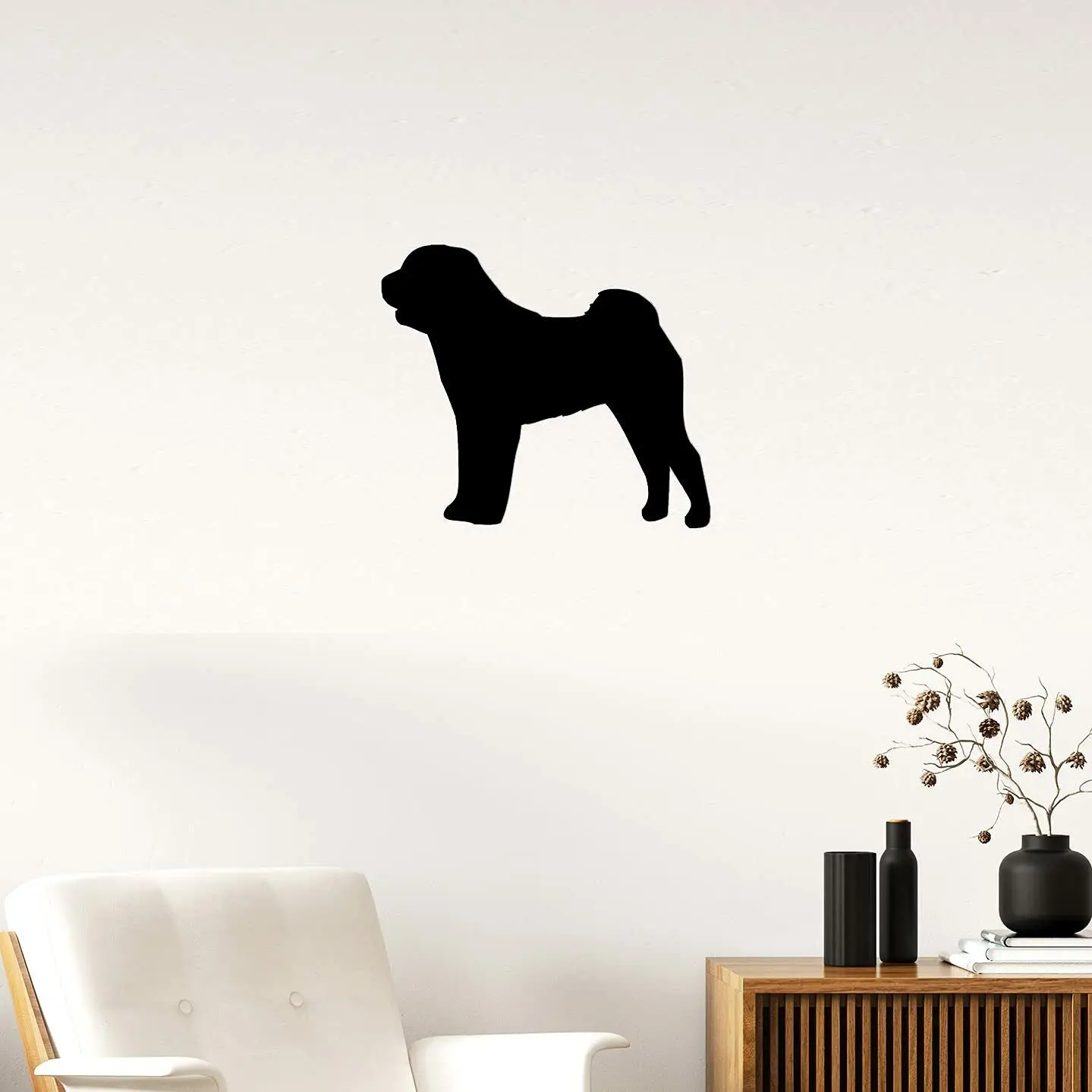 

Shar Pei Metal Wall Sign | Dog Breed Silhouette Wall Decor |Indoor Outdoor Decor Living Room/Home Decoration