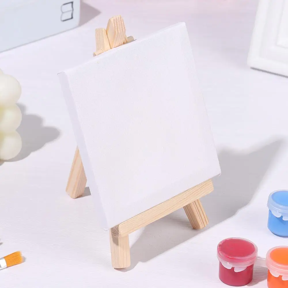 Mini Blank Canvas Set with Easel Painting Supplies For Artist Kids sketch easel wooden easel wood table easel painting board