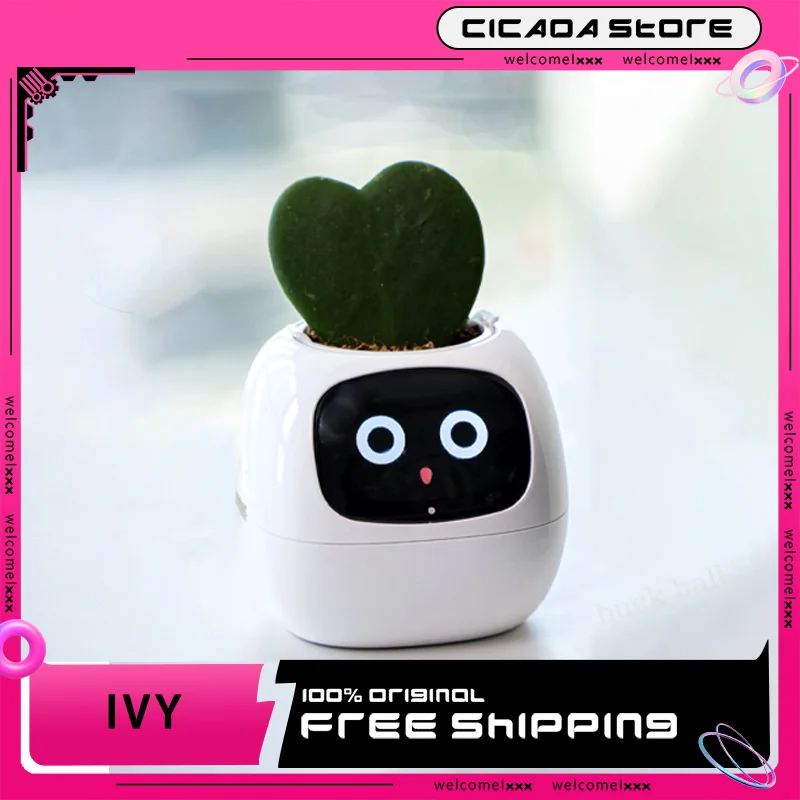 Ivy Intelligent Flowerpot Refreshing Plant Interaction Intelligent Robot Flowerpot Perceptual Interaction Companion Gifts