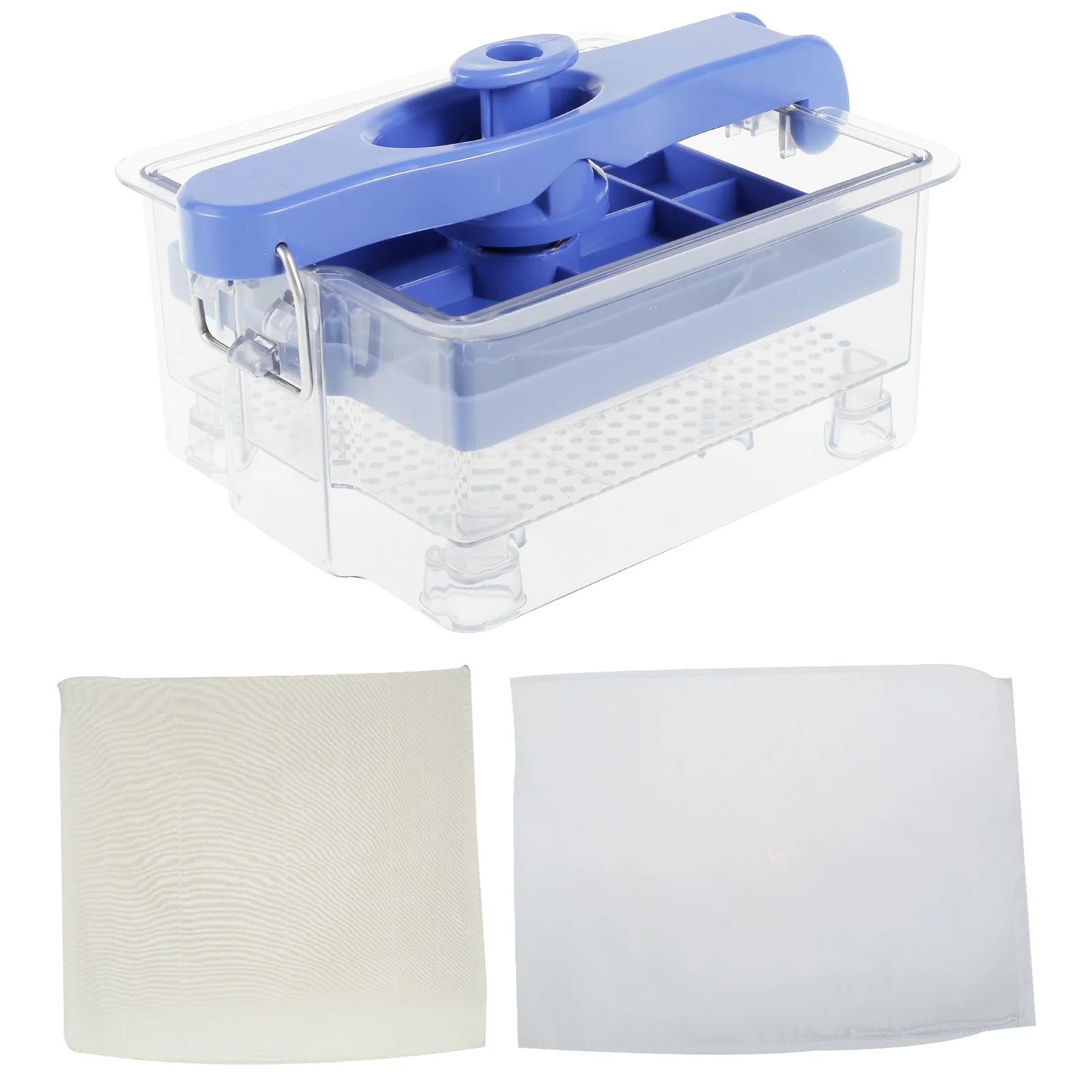 Tofu Press Kit Efficient Tofu Maker 2 Pressure Levels Maker Machine BPA Free Press with 2 Sizes Mold Dishwasher Safe