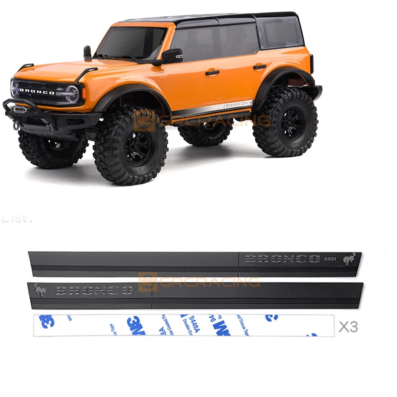 

Metal Stainless Steel Side Skirt Decoration Protection Sheet Accessorie for 1/10 RC Crawler Car Traxxas New Bronco Upgrade Parts