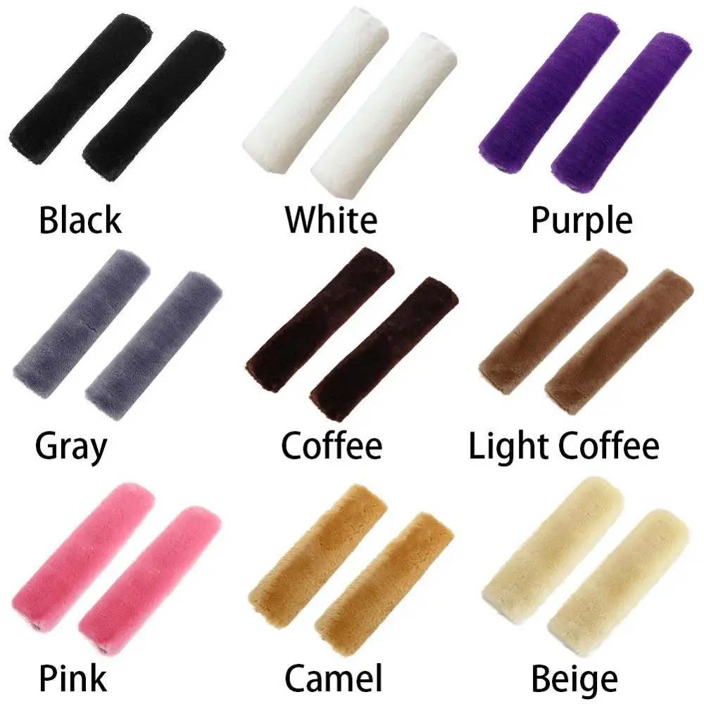 Soft Car Seatbelt Cover Sheepskin Seat Belt Pillow Pad Seat belt Safety Strap Cover Shoulder Pads 2pcs For Bag Car Accessories car accessories,seat belt covers,car seat belt accessory,safety belt shoulder guard