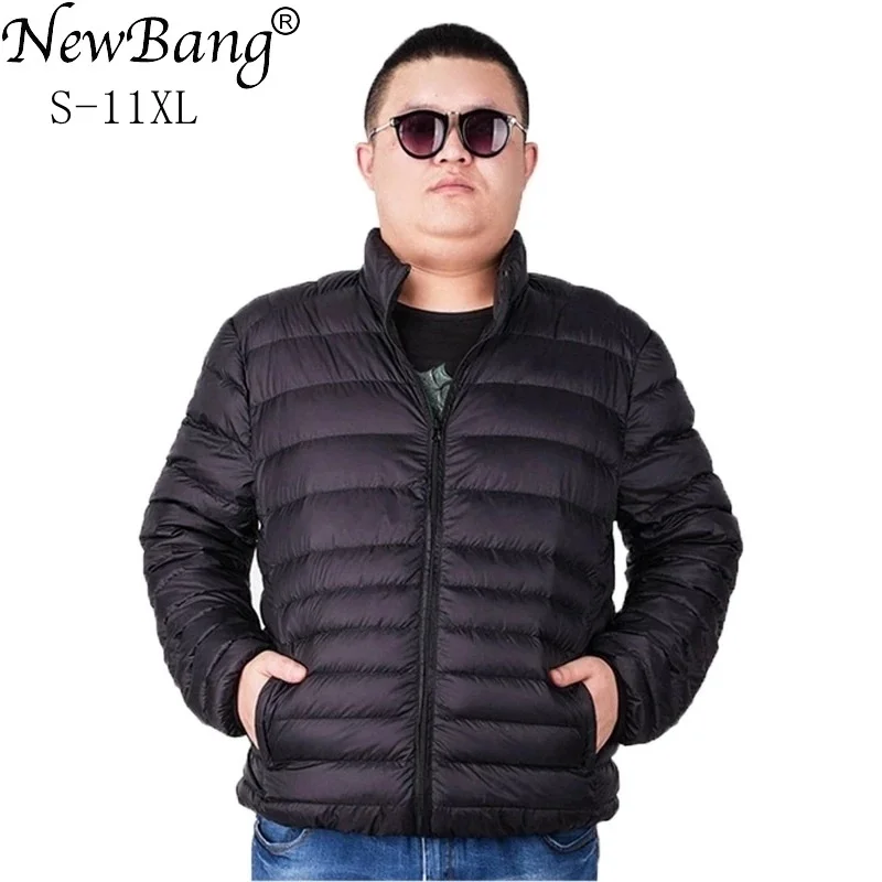 

Plus 10XL 11XL Ultra light Down Jacket Men Lightweight Men's Down Coat Male Warm Portable Windbreaker Feather Parka