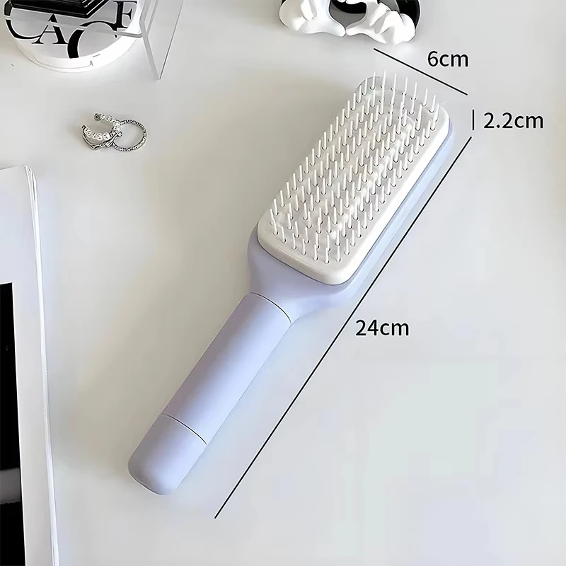 Rotatable Self Cleaning Hair Brush Telescopic Massage Airbag Comb Telescopic Cleaning Anti-static Hairdressing Air Cushion Comb