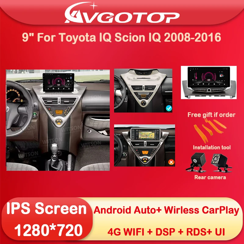 9-Android-14-Car-Radio-Multimedia-For-Toyota-IQ-Scion-IQ-2008-2016 ...