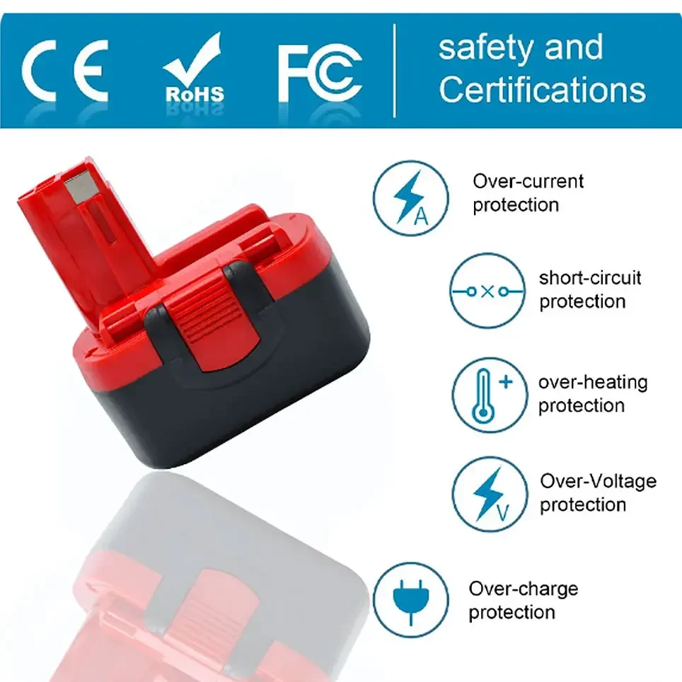 9800mAh 6800mAh 4800mAh 14.4V Battery For BOSCH BAT038 BAT040 BAT140 BAT159 BAT041 GSR 2607335264 14.4 Volt screwdriver battery 6