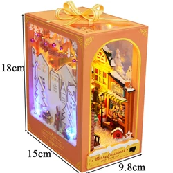 Miniature DIY Cherry Blossom Book Nook Dollhouse Kit with Furniture (TC38)
