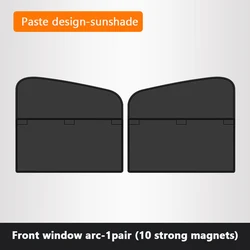 Enhanced Magnetic Car Sunshade Cover with UV Protection and Thicken Middle Paste Design (Front 2pcs)