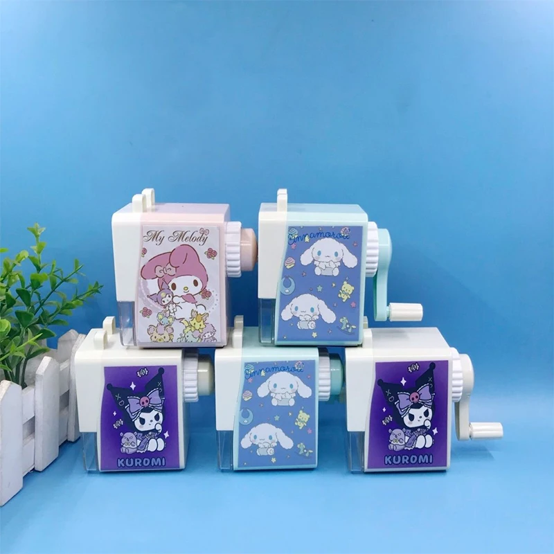 

Sanrio Cinnamoroll Kuromi Kawaii Anime Automatic Pen Entry Hand Pencil Sharpener Cute My Melody Cartoon Toys for Kids