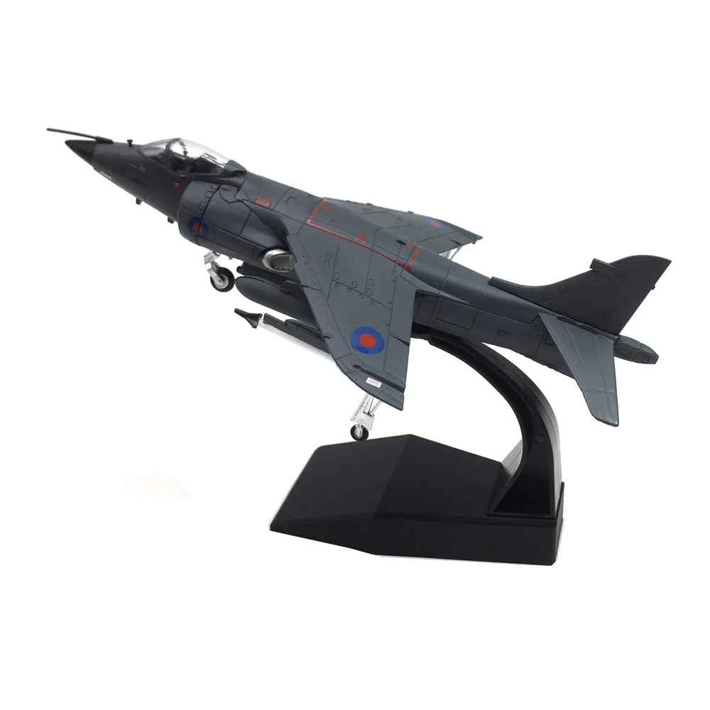 

Military UK Harrier Jet Fighter 1/72 Scale Model With Stand Alloy Aircraft Plane Collection For Man