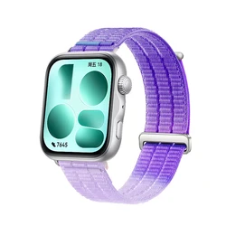 Breathable Sport Nylon Smartwatch Band Bracelet for HUAWEI Watch Fit 5 (Lavender purple)