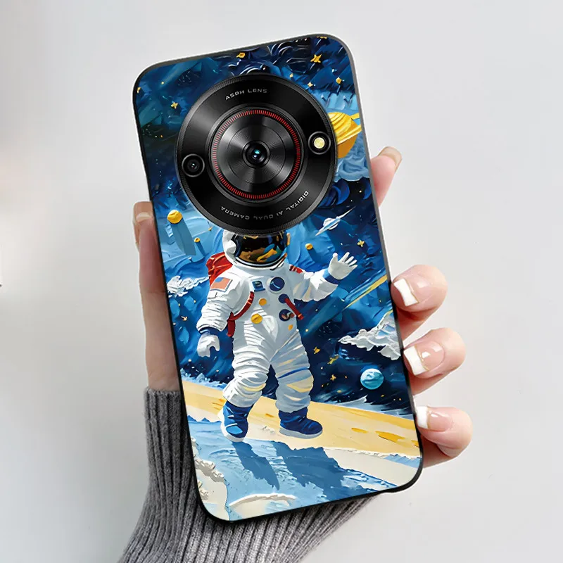 Aesthetic Cute Cat Fashion Shockproof Black Matte Soft TPU Phone Case