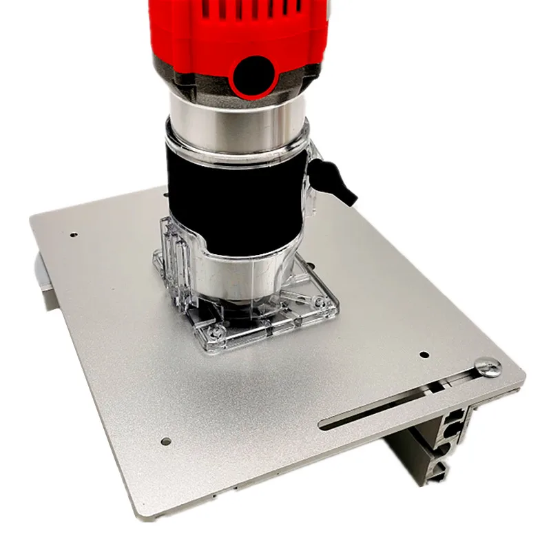 Aluminum Router Table Insert Plate Miter Gauge for Woodworking Table Saw Trimmer Engraving Machine