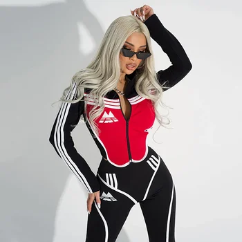 Contrast Colour Long Sleeve Top and Legging Set 2
