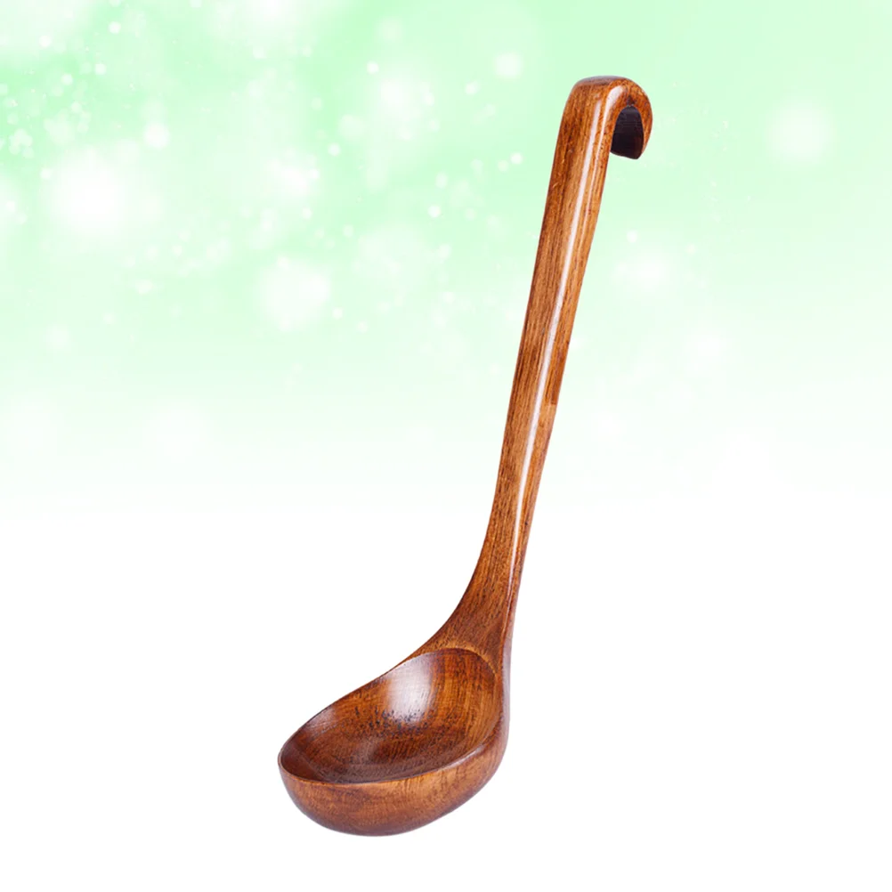 

Solid Wood Mixing Spoon Soup Spoon Cooking Utensil for Kitchen Home Restaurant (28x75cm)