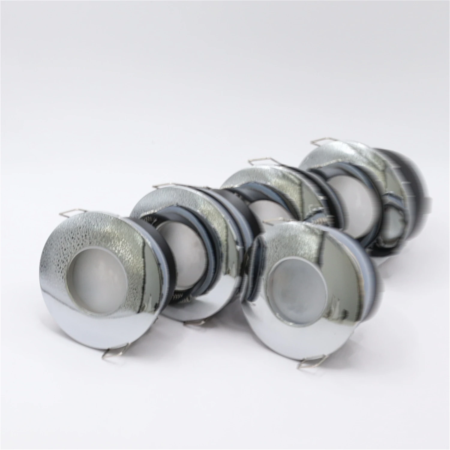 5 Pcs Embedded Led Downlight Socket Waterproof Spot Light Frame Round with MR16 Lamp Holder Fitting Fixture for Indoor Bathroom