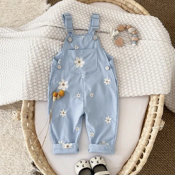 Summer Hot Newborn Baby Rompers Fashion Embroidery Sleeveless Knitting Infant Kids Boys Girls Strap Jumpsuits Clothes 1