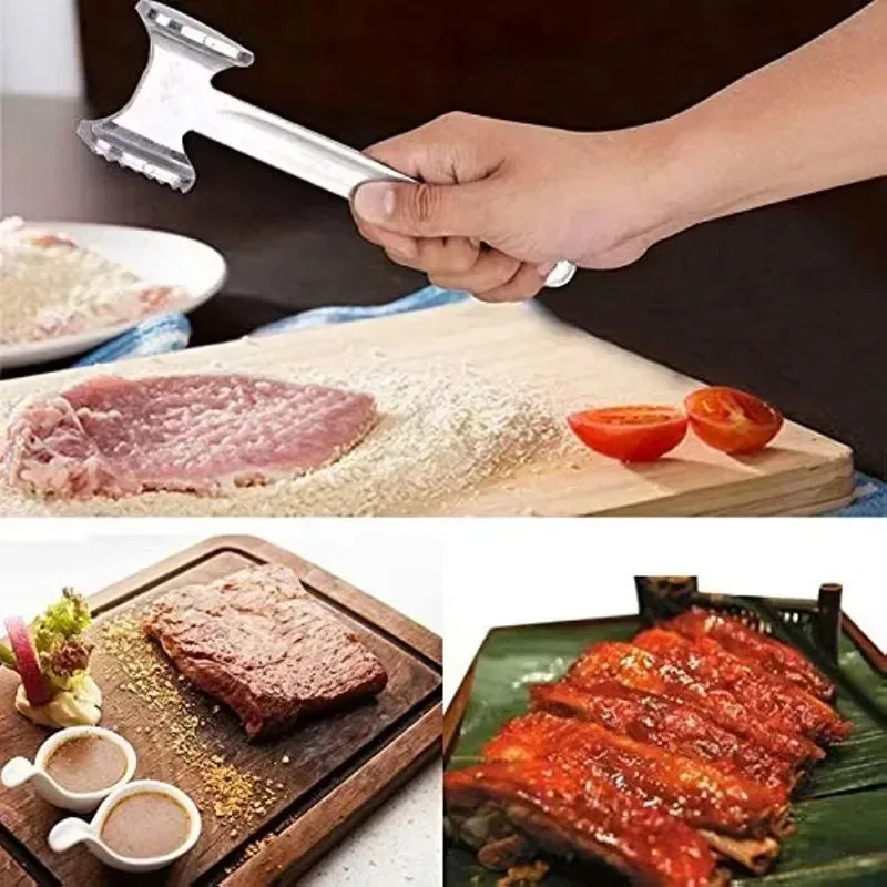 Household aluminum alloy double-sided meat hammer steak hammer loose beef tenderizer kitchen accessory