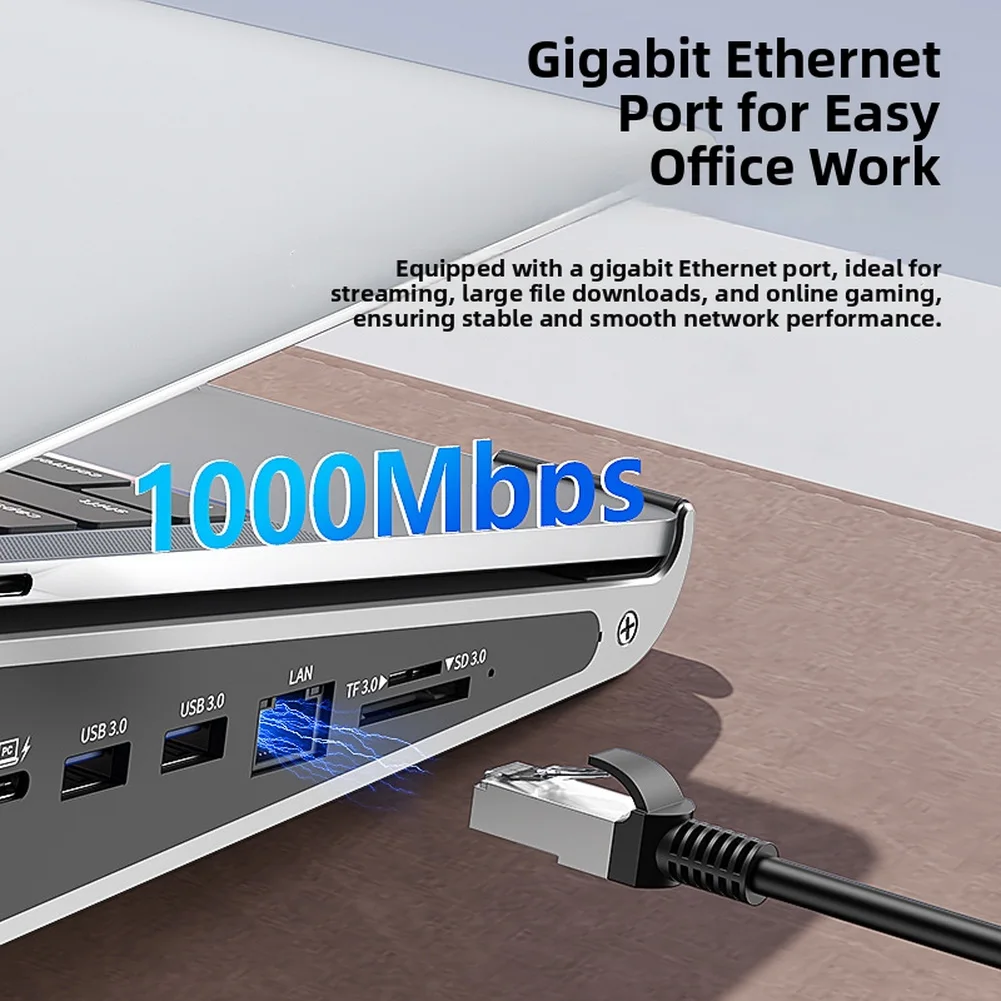 1 Pcs For-8 IN 1 노트북 스탠드 도킹 스테이션 금속 알루미늄 합금 접이식 리프팅 가능 USB-C 도킹 스테이션 교체 부품