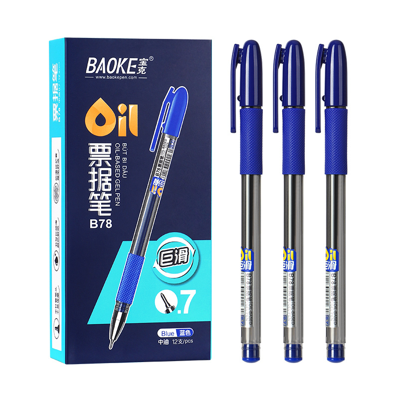 BAOKE B78 0.7mm Oil-based Gel Pen Office Bill Pen 12pcs