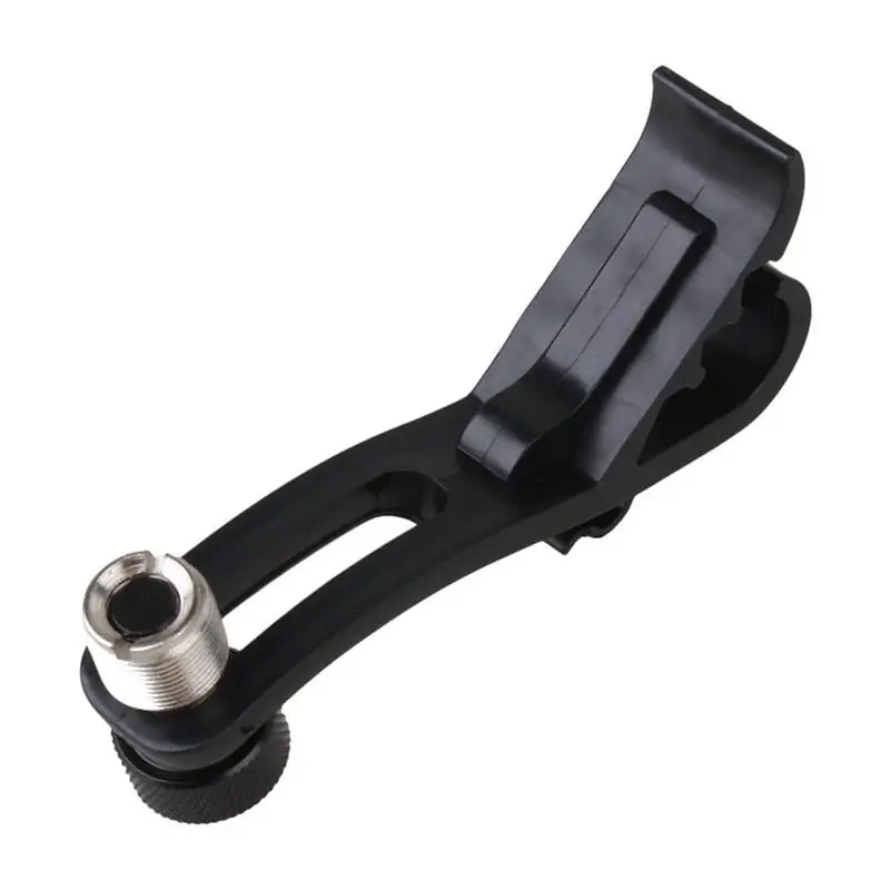 Drum Microphone Clips Rim Mount Holder Black Drum Microphone Shockproof Clip Adjustable Mic