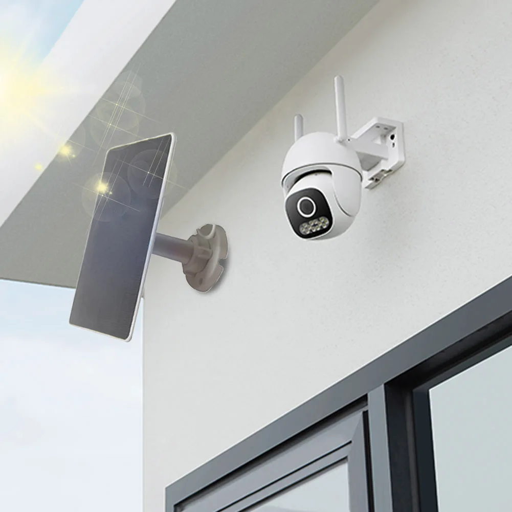 12W Security Camera Solar Panel 360°Adjustable Mounting USB Solar Panel Camera Solar Panel Charger for Small Home Light System