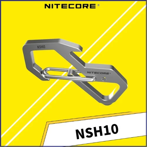 

NITECORE NSH10, кнопка для подвешивания, слишком Многофункциональный титановый крючок, фигурка, 8 пряжек, подвесная пряжка, 45 градусов, эластичные пружинные ворота