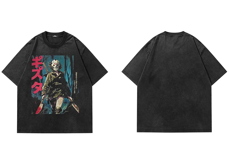 Masked Slasher Anime Graphic T-Shirt S3a3beb141c174bdf9920b68bfe04f6903
